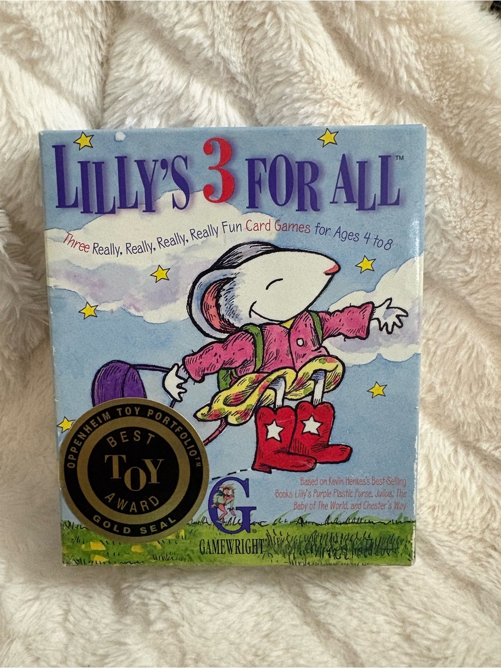Gamewright Lilly's 3 For All Kids Card Game - Light Blue - Picture 2 of 5